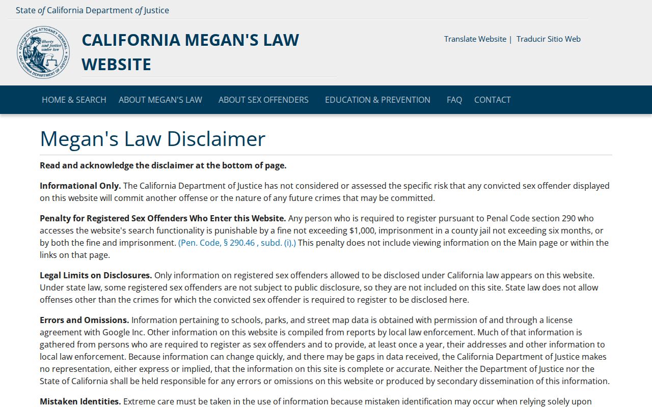 Campbell people search California Megan's Law registry search