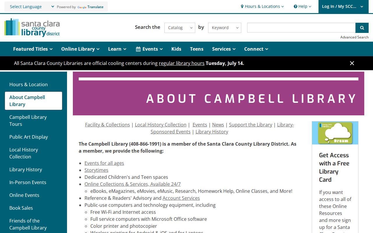 Campbell people directories Library local history newspaper and directory holdings